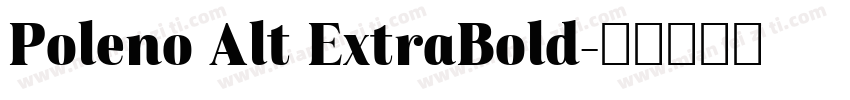 Poleno Alt ExtraBold字体转换